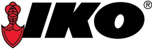 IKO logo featuring a red shield design