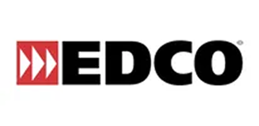 Black and red EDCO company logo