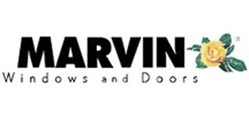 Marvin logo with yellow flower accent